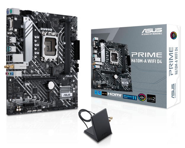 ASUS PRIME Intel® H610M-A (LGA 1700) mic-ATX with DDR4 WIFI 5 Motherboard ASUS PRIME Intel® H610M-A (LGA 1700) mic-ATX with DDR4 WIFI 5 Motherboard